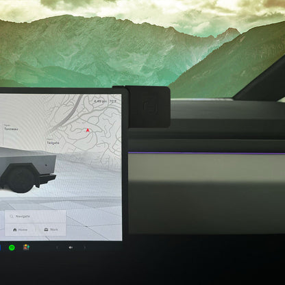 Left Hand Tesla wireless charger on Cybertruck screen | MBTCTRH-DG