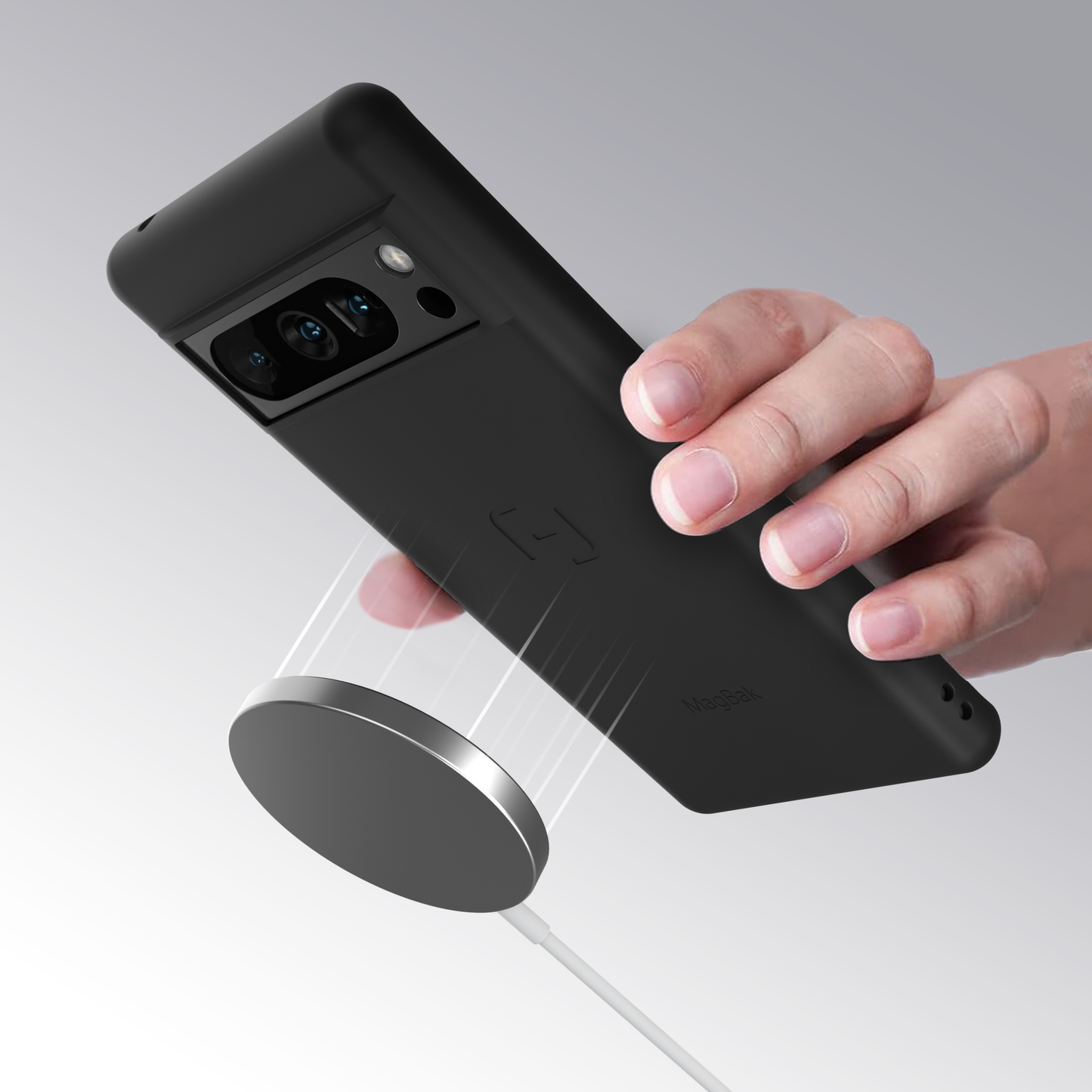 MagBak Pixel Case MagSafe attraction illustration