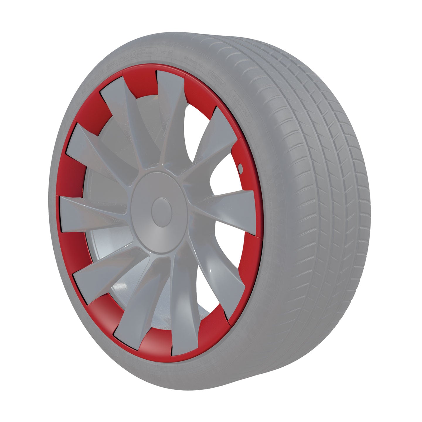 RimCase Model Y Induction red highlight |  RPTMY20I-RDX4